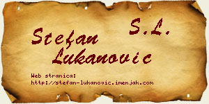 Stefan Lukanović vizit kartica